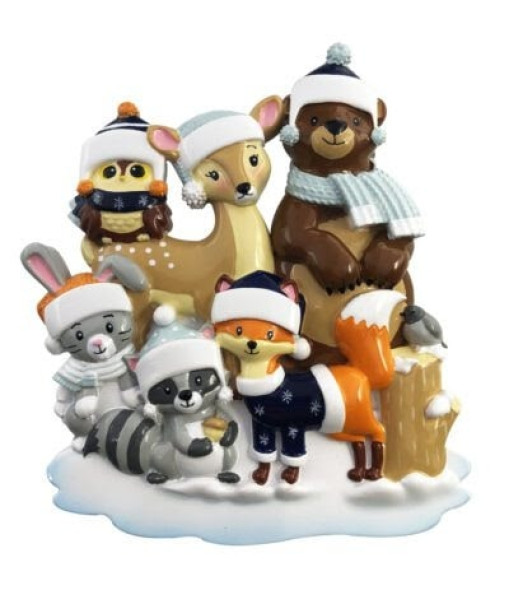 Ornement, Famille Forestière de 6, Peut être personnalisé