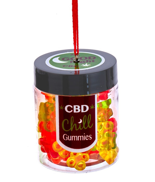 Ornement, pot de bonbons gélifiés au CBD