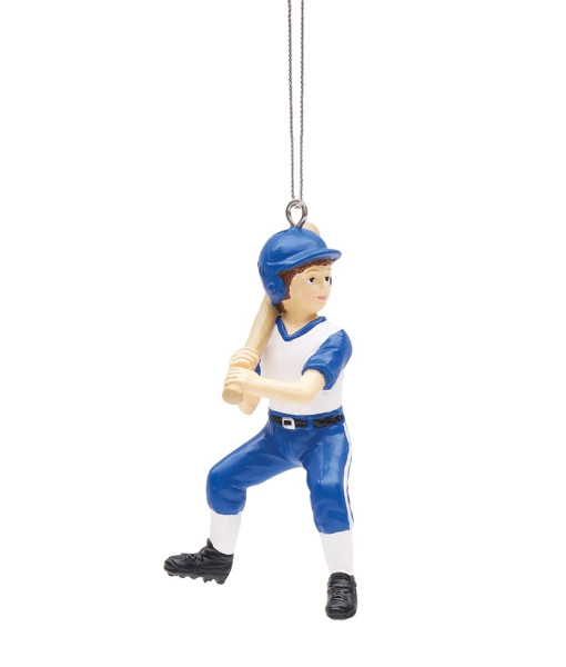 Ornement, joueur de baseball junior, uniforme bleu