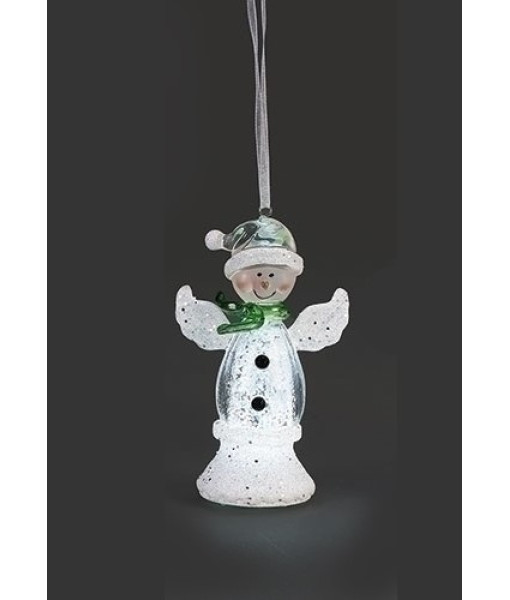 Ornement illuminé, bonhomme de neige ange