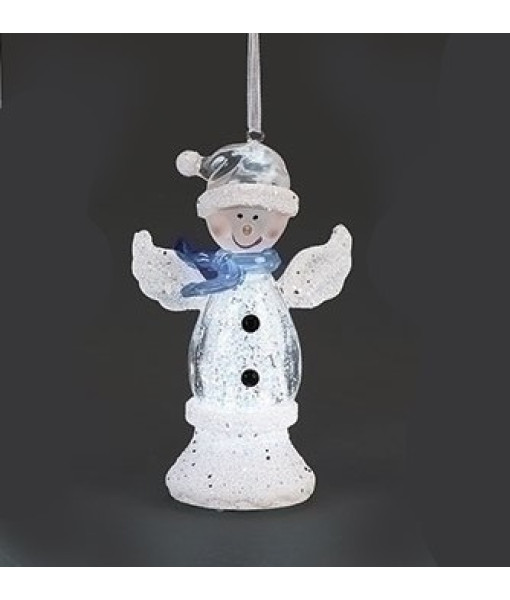 Ornement illuminé, bonhomme de neige ange