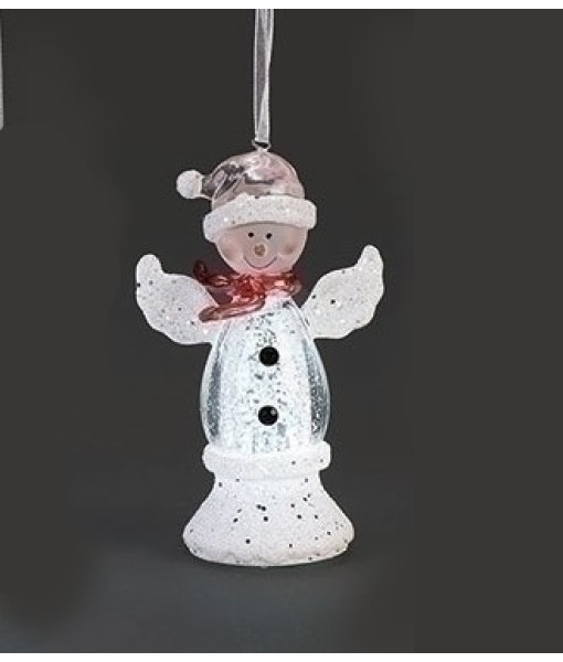 Ornement illuminé, bonhomme de neige ange