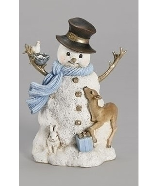 Bonhomme de neige et animaux 7.75 pouces