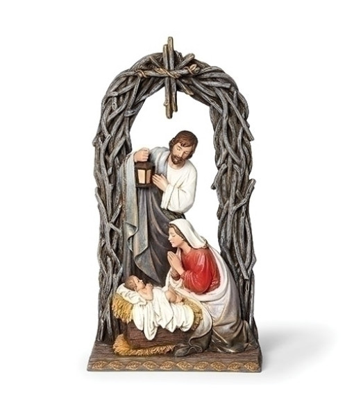 Pièce de table, La Sainte Famille sous une arche de vigne