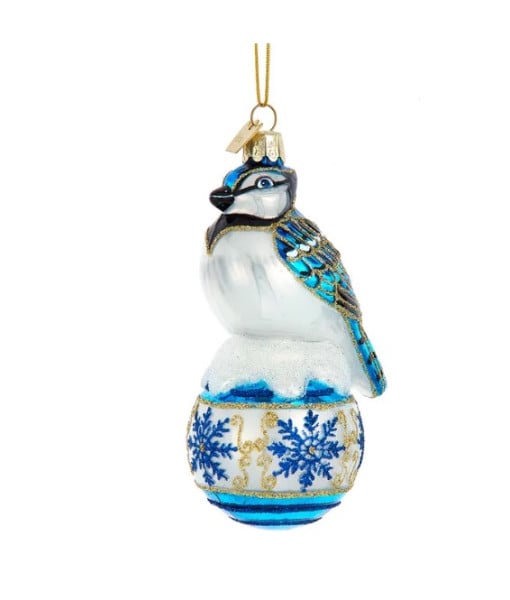 Ornement en verre Noble Gems™ en forme d'oiseau.