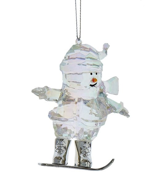 Ornement Bonhomme de Neige Opalescent