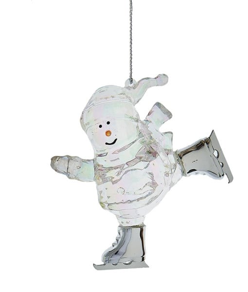 Ornement Bonhomme de Neige Opalescent