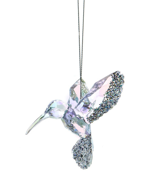 Ornement d'oiseau scintillant opalescent