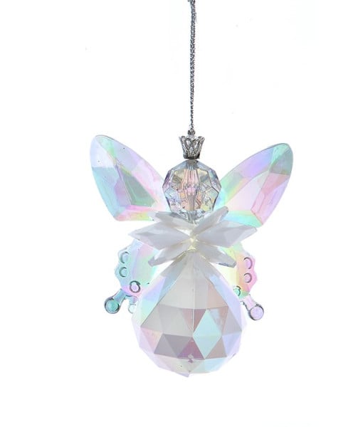 White Opalescent Angel Ornament
