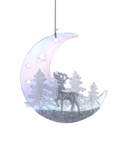 Ornement Lune avec Cerf