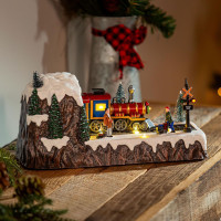 Décoration de table, Train de Noël.