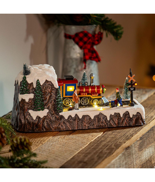 Décoration de table, Train de Noël.
