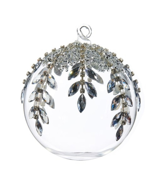 Ornement en verre transparent avec bijoux