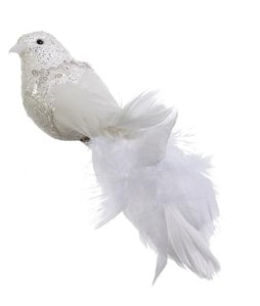 Ornement clip-on, Oiseau blanc