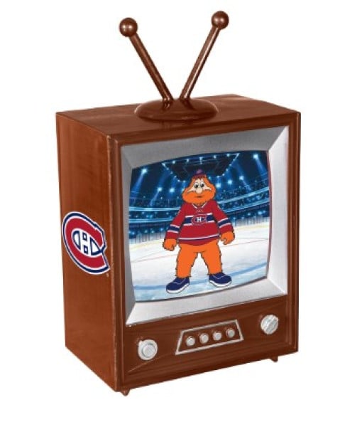 Décor de table, TV des Canadiens de la LNH.