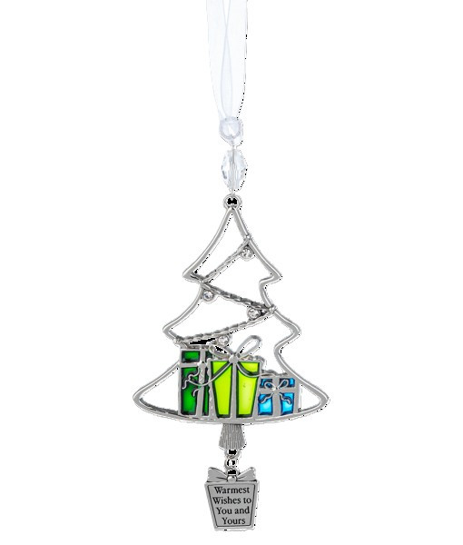 Ornement en zinc avec vœux de Noël