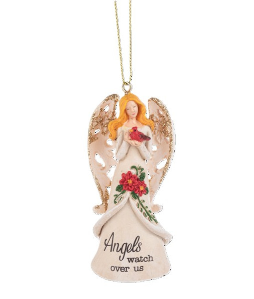 Ornement, Ange avec Cardinal