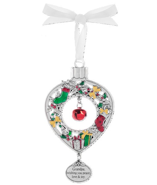 Ornement en zinc avec message pour grand-père