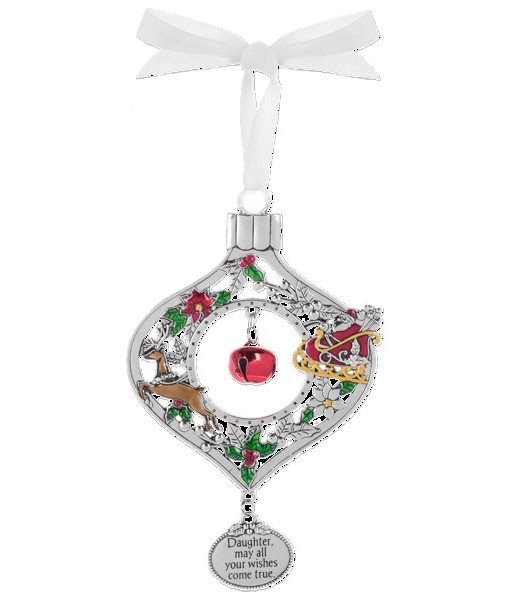 Ornement en zinc avec message pour une fille