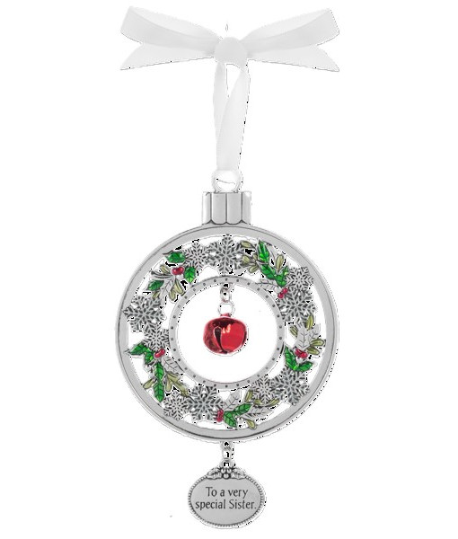 Ornement en zinc avec message pour une sœur