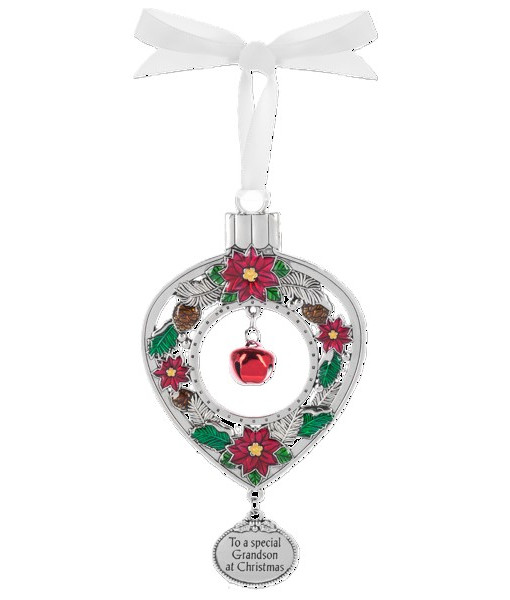 Ornement en zinc avec message pour un petit-fils