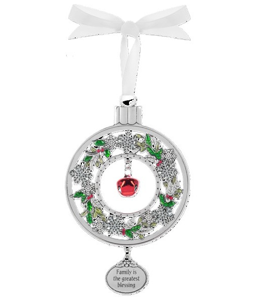 Ornement en zinc avec message pour la famille