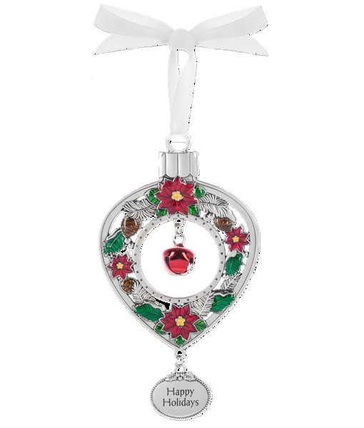 Ornement en zinc avec vœux de Noël