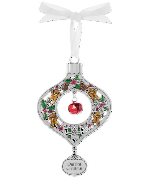 Ornement en zinc avec message de Noël