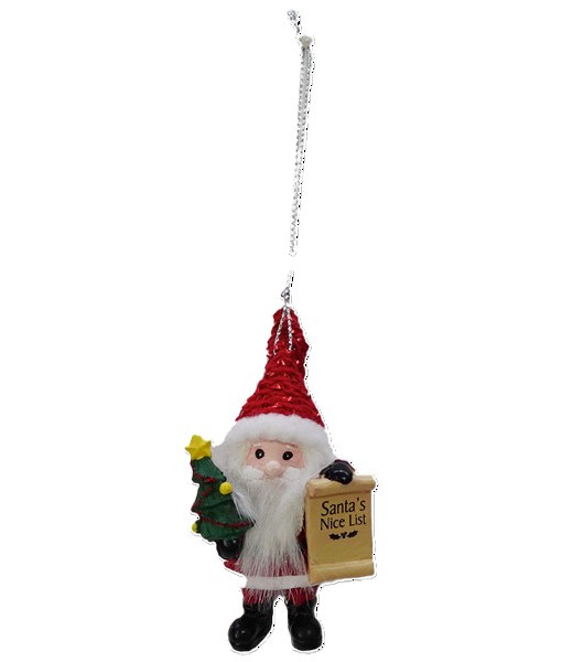 Décoration, le Père Noël avec sa liste des sages