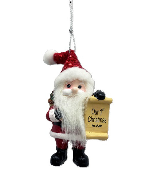 Ornement, le Père Noël et sa liste de sages, et un message de Noël (1er Noël)