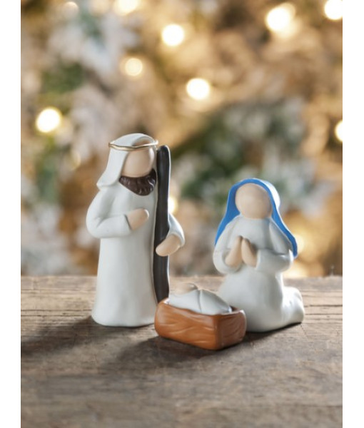 Décoration de table, Ensemble de crèche simple en 3 pièces