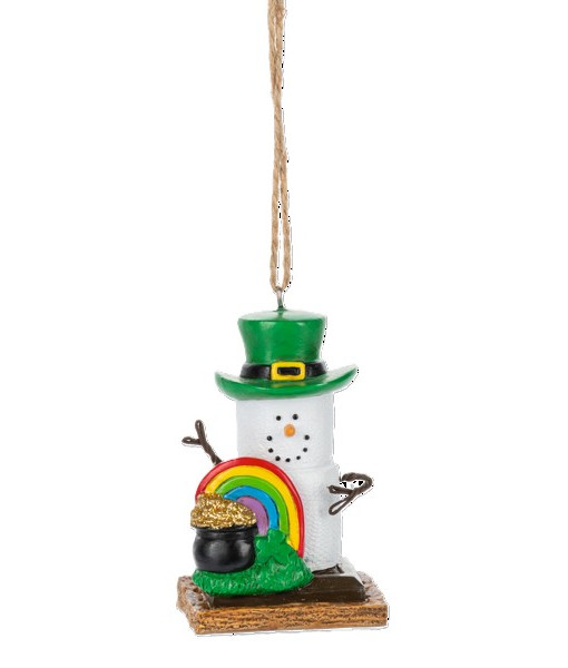 Ornement, par S'mores, un S'more irlandais et son pot d'or