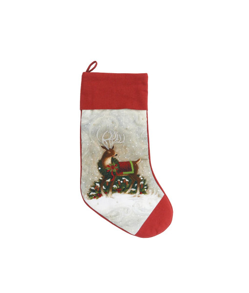 Décoration, bas de Noël, Cerf des Bois