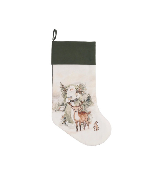 Décor, bas de Noël, Santa des bois