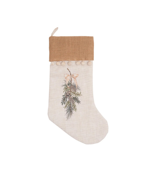 Décor, bas de Noël, guirlande de cônes de pin