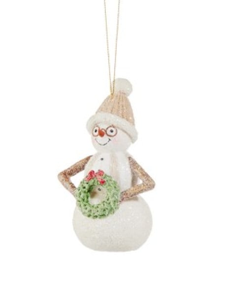 Ornement, bonhomme de neige avec tuque