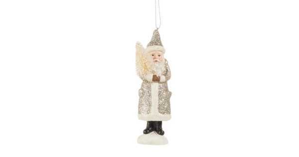 Krist+ Ornement De Noël Fée En Plastique Pailleté Argenté 8 X 12 X 5 Cm 24 Unites 79698286