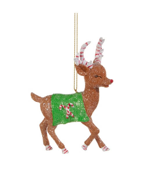 Renne en pain d'épice, avec des bois en canne de sucre à la menthe