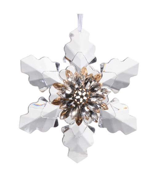 Broche flocon de neige en acrylique, Ornement