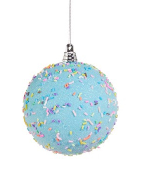 Boule de Noël parsemée, couleur aqua