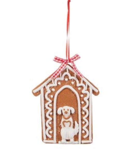 Ornement de niche pour chien en pain d'épices