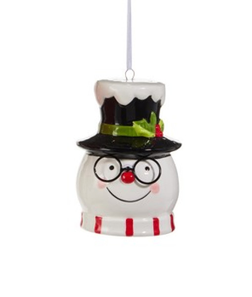 Ornement, bonhomme de neige en houx