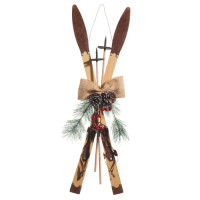 Décoration de style rustique avec ensemble de skis croisés