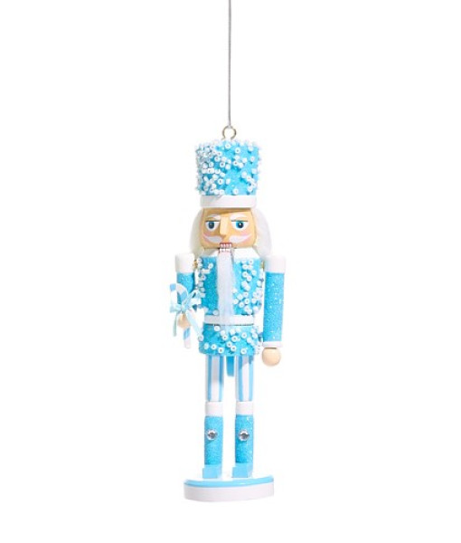 Ornement Casse-Noisette Pastel, Bleu.