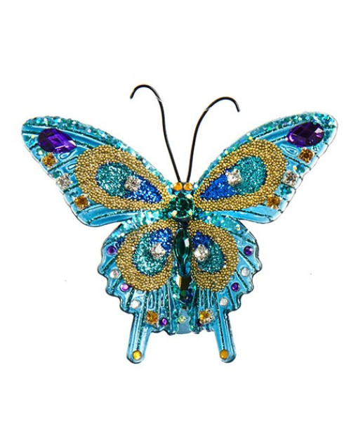 Ornement, style à clip, papillon coloré