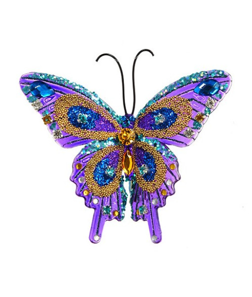 Ornement, style à clip, papillon coloré