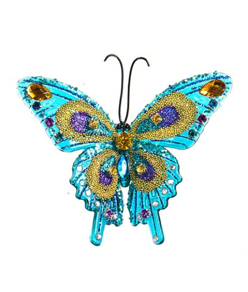 Ornement, style à clip, papillon coloré