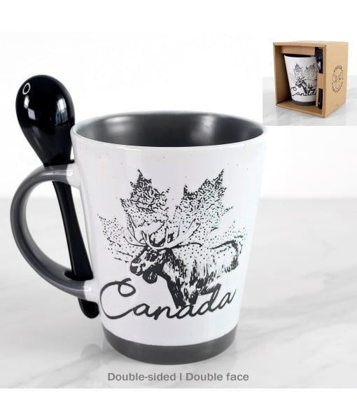 Mug souvenir du Canada, design d'élan