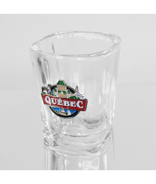 Souvenir de la ville de Québec, verre à shot carré