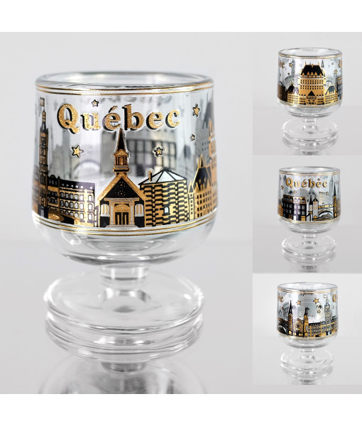 Souvenir de Québec, verre à shot avec pied
